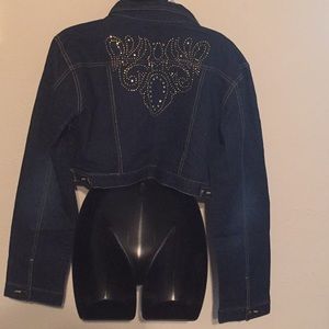 Denim crop jacket